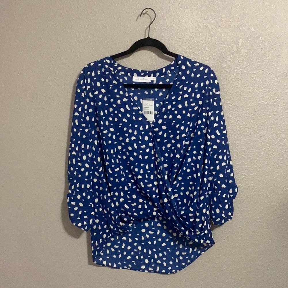 All In Favor Blue Spot Top Size Large